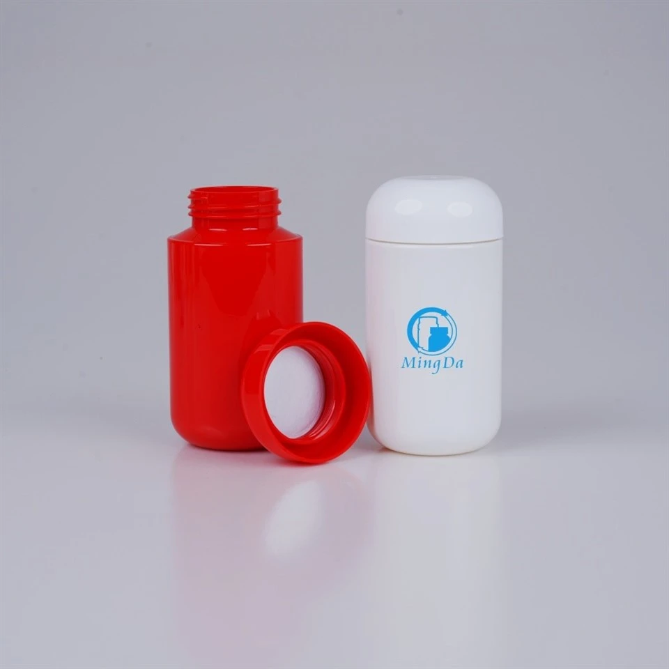 transparent plastic cylinder bottle